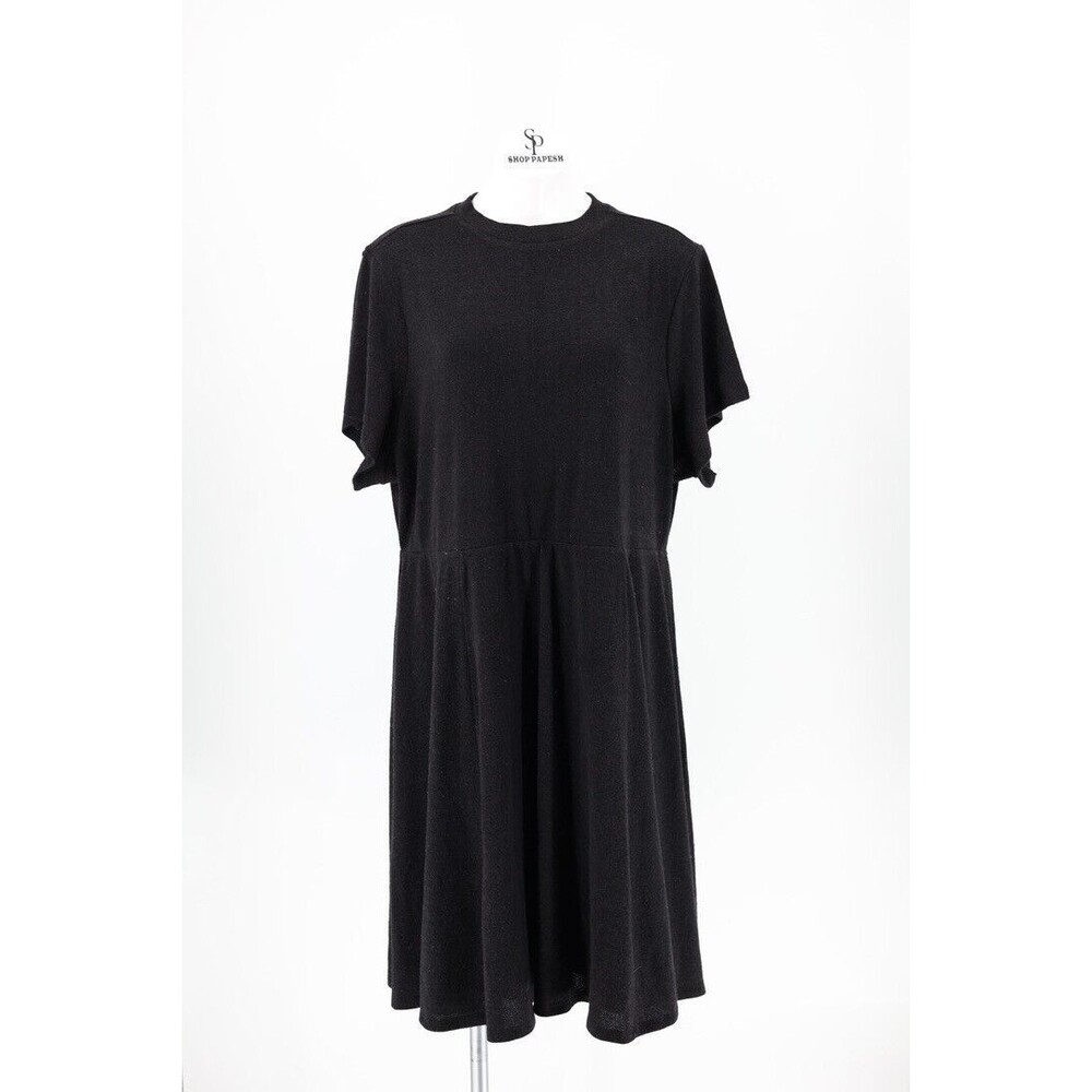 Torrid Women Size 4X Black Sweater Short Sleeve Fit & Flare Dress